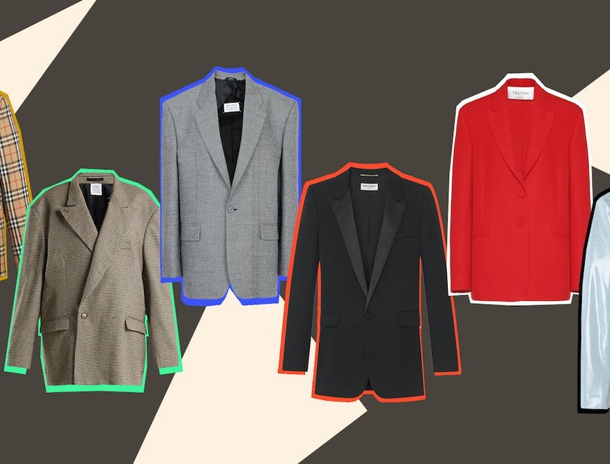 clothing apparel suit overcoat coat tuxedo blazer jacket
